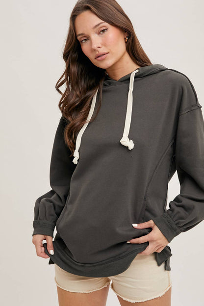 OVERSIZED SWEATSHIRT HOODIE WITH KANGAROO POCKET