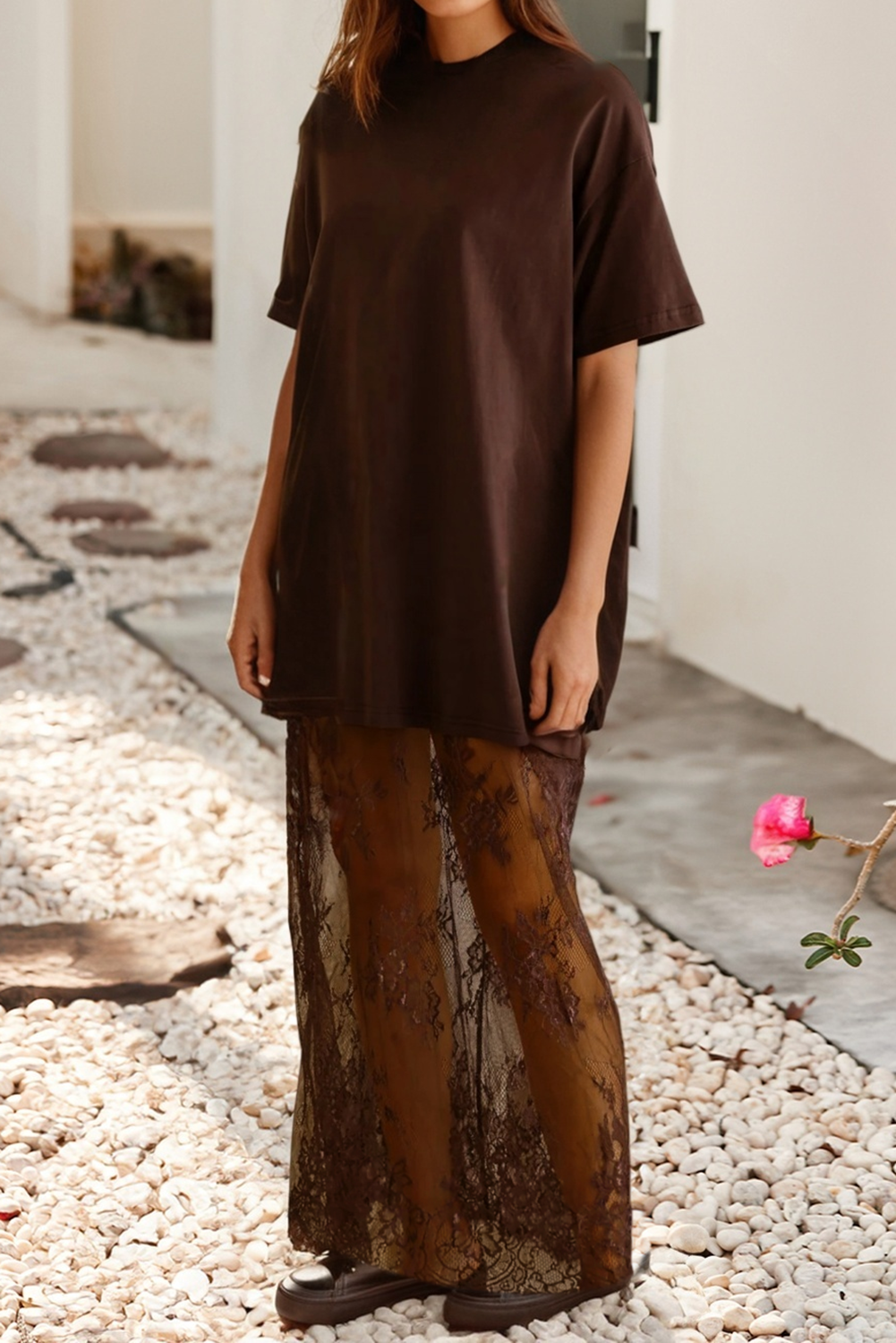 Short Sleeve Lace Dress ( two colors available)