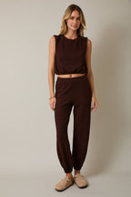 Round Neck Sleeveless Bubble Hem Top - Relaxed Tank