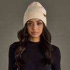 Beige Knit Beanie