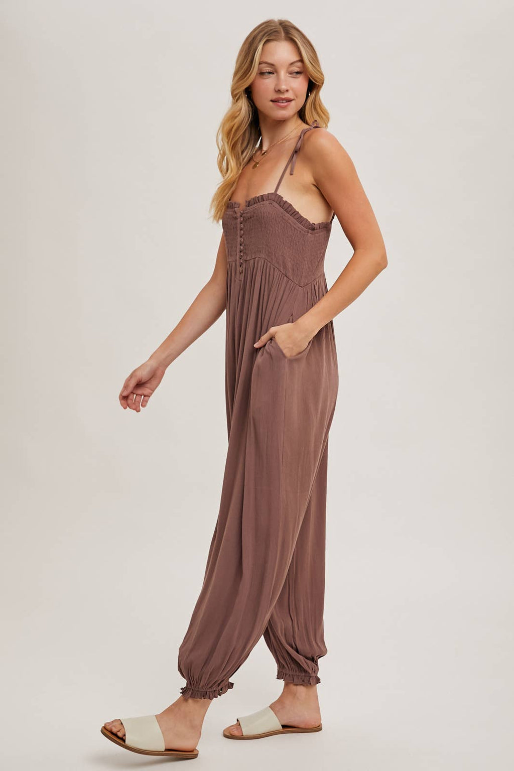 Shoulder Tie Jumpsuit