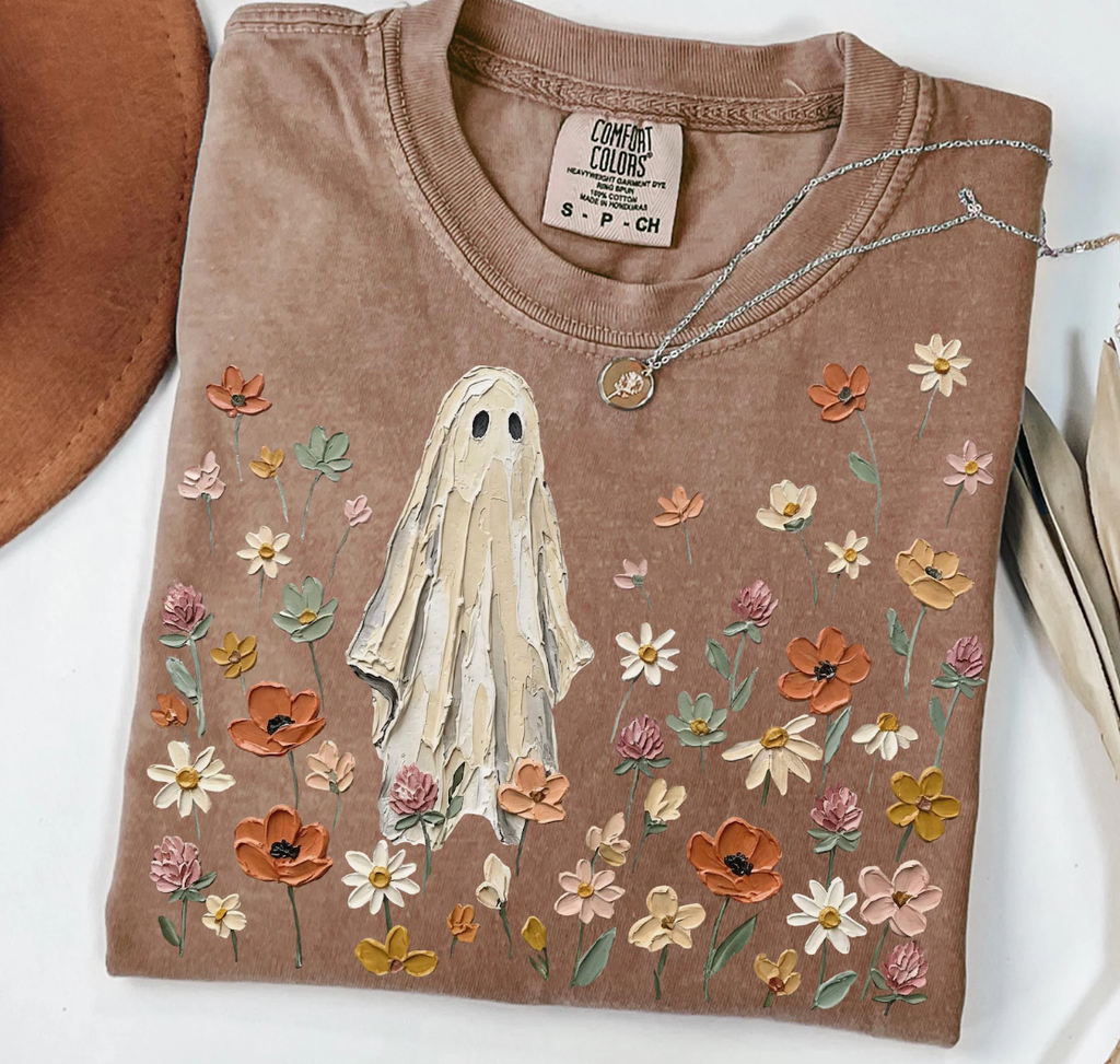 Wildflower Ghost Halloween Graphic Tee