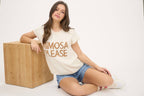 "MIMOSA PLEASE" SHORT SLEEVE PULLOVER SWEATER