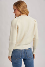 Button Down V-Neck Cardigan