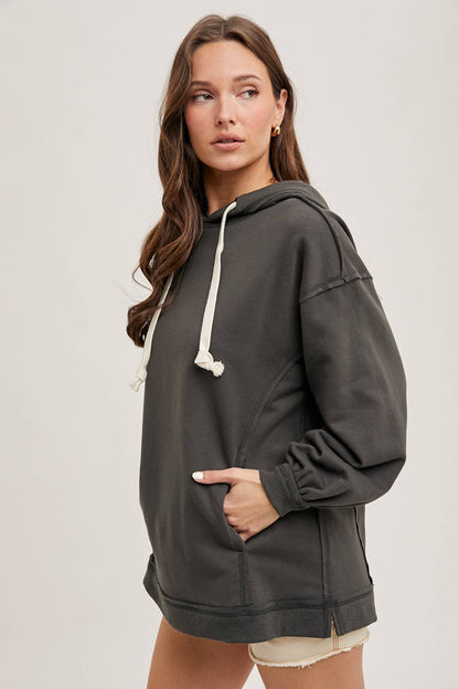 OVERSIZED SWEATSHIRT HOODIE WITH KANGAROO POCKET