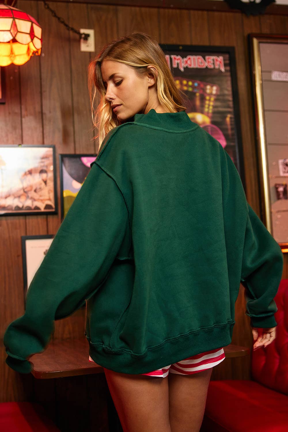 Reversible Merry/Christmas Mock neck Sweatshirt