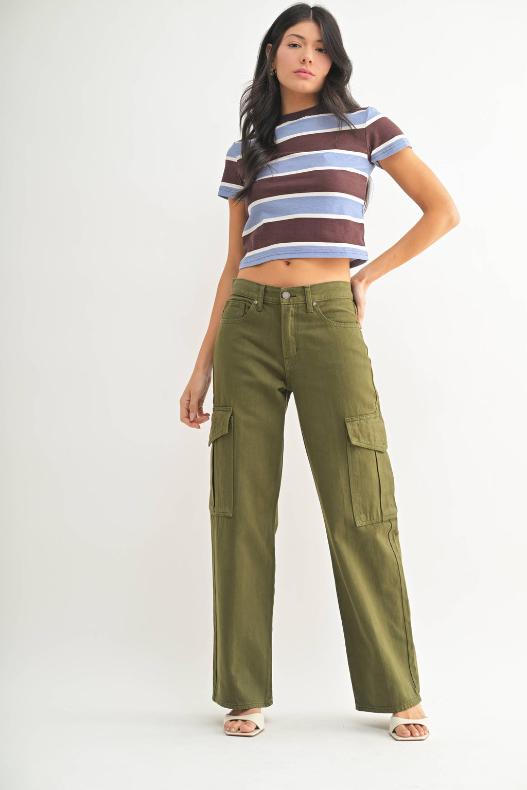 Dark Olive Cargo Jean