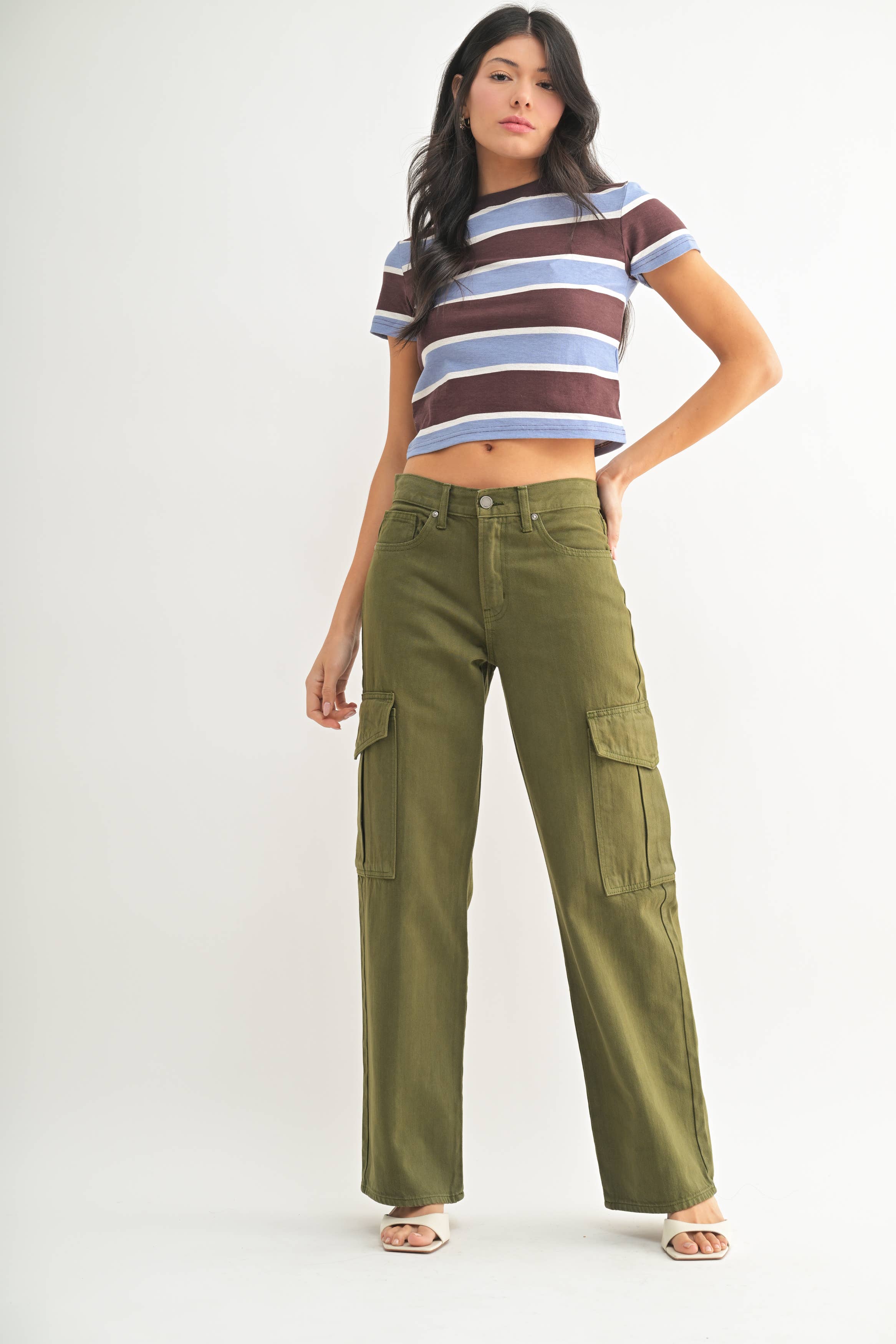 Dark Olive Cargo Jean