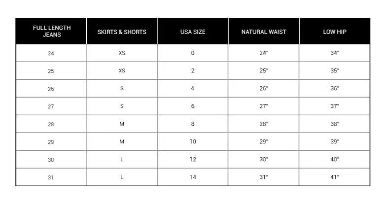 (size chart): JBD shorts size chart - sizing guide for cargo shorts