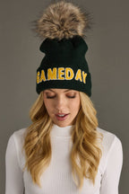 Green & Gold Game Day Pom Hat