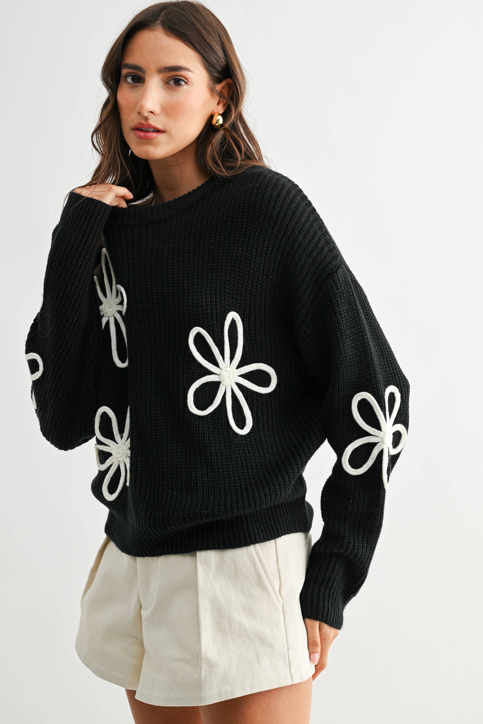 Daisy Loop Knit Sweater