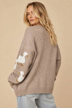Cozy Duckling Oversized Knit Cardigan