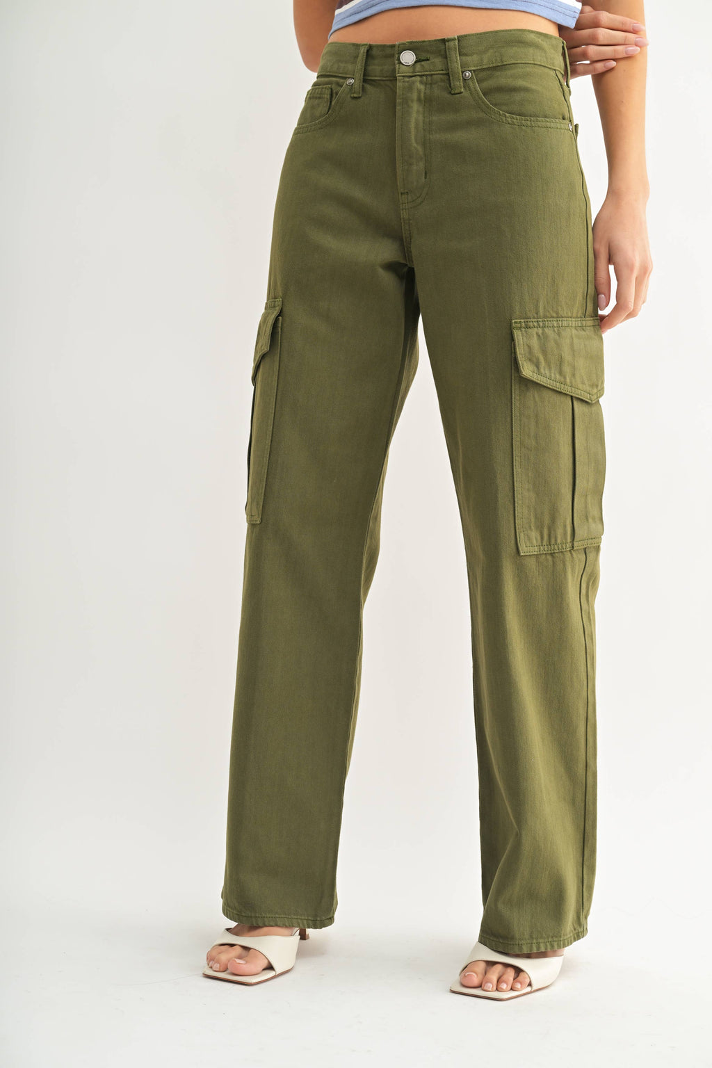 Dark Olive Cargo Jean
