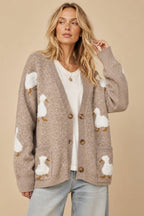 Cozy Duckling Oversized Knit Cardigan
