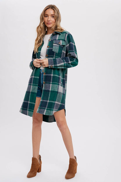 FLANNEL PLAID SHACKET