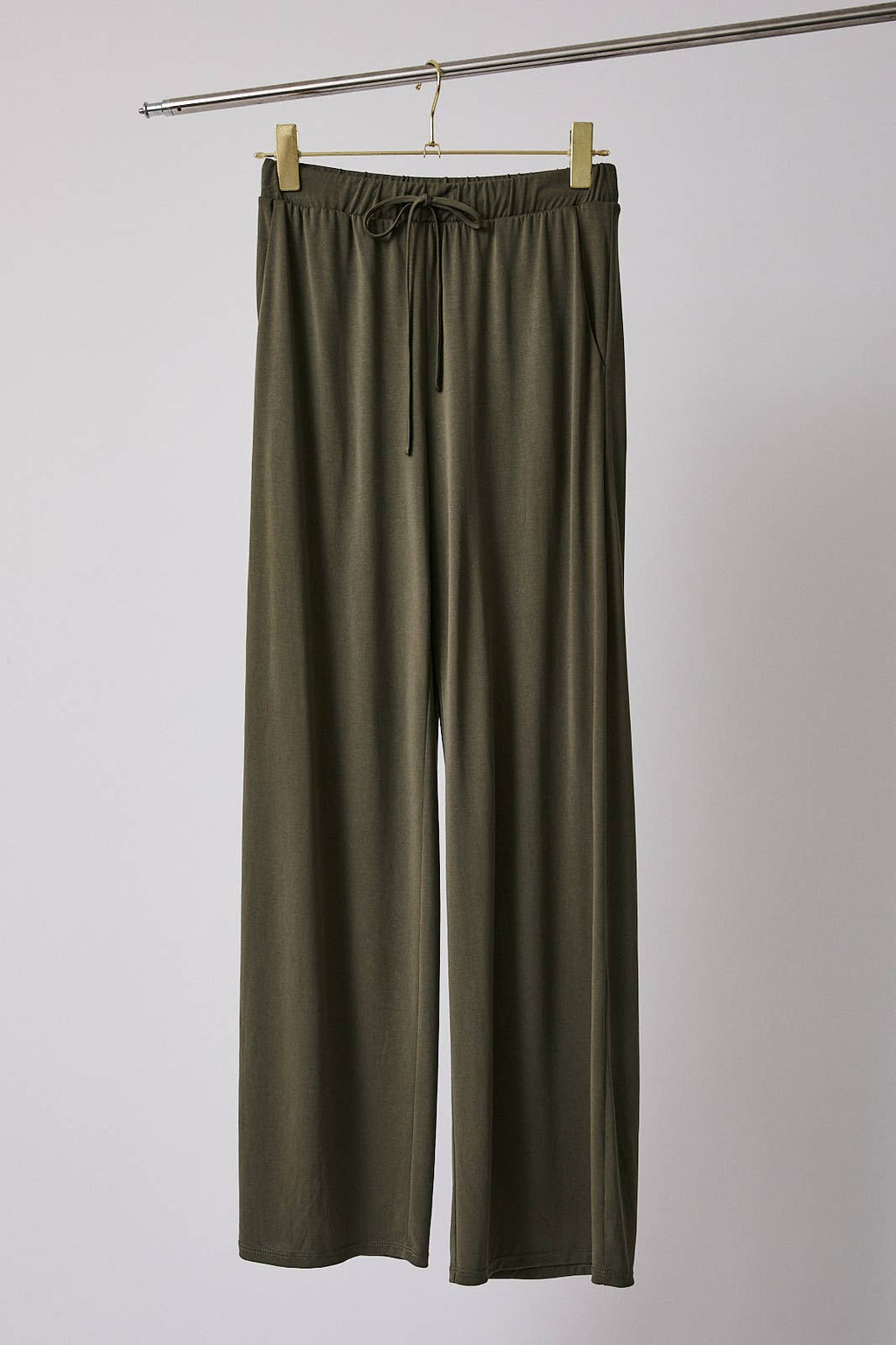 Elastic Waist Drawstring Wide Leg Pants - Flowy Palazzo Pants