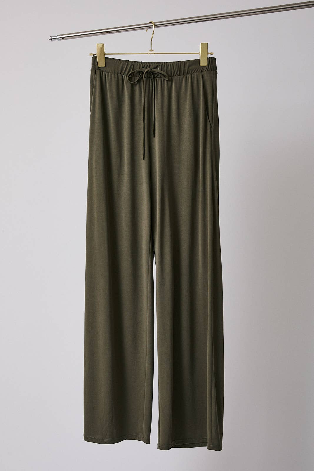 Elastic Waist Drawstring Wide Leg Pants - Flowy Palazzo Pants