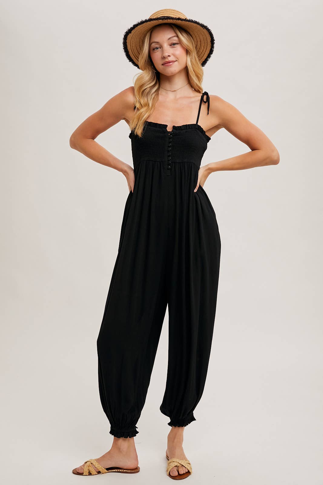 Shoulder Tie Jumpsuit