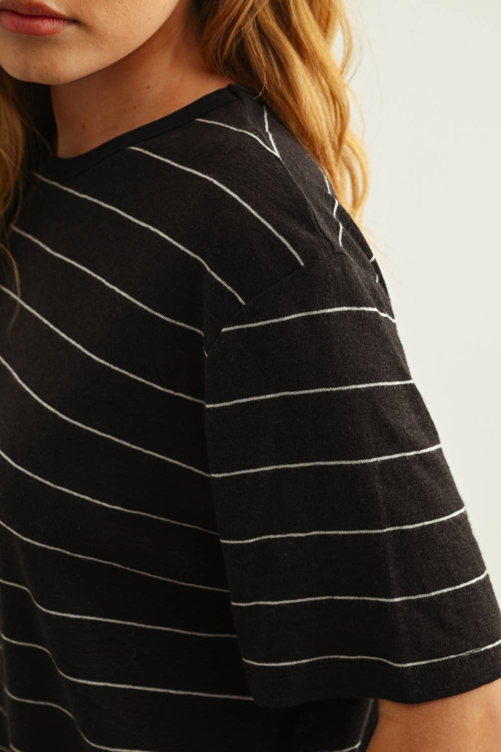 Stripe Cotton Linen Top