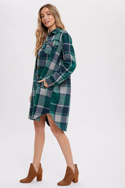 FLANNEL PLAID SHACKET