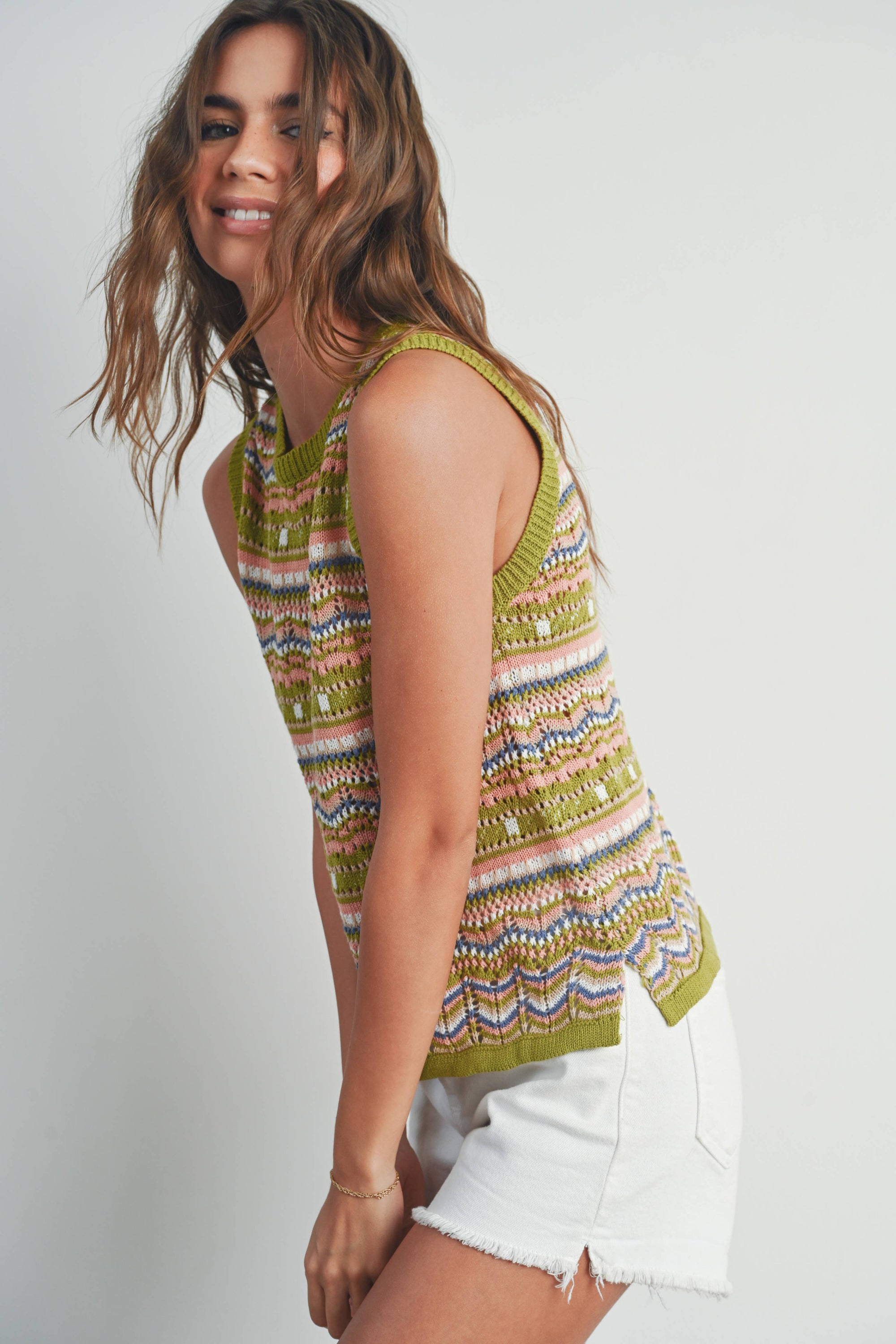 Geo Pattern Knit Top