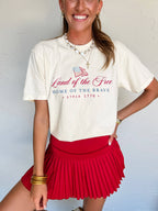 Land of the Free Watercolor Graphic Tee