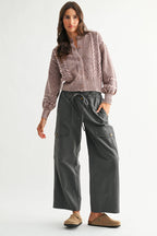 Wide-Leg Cargo Utility Trousers