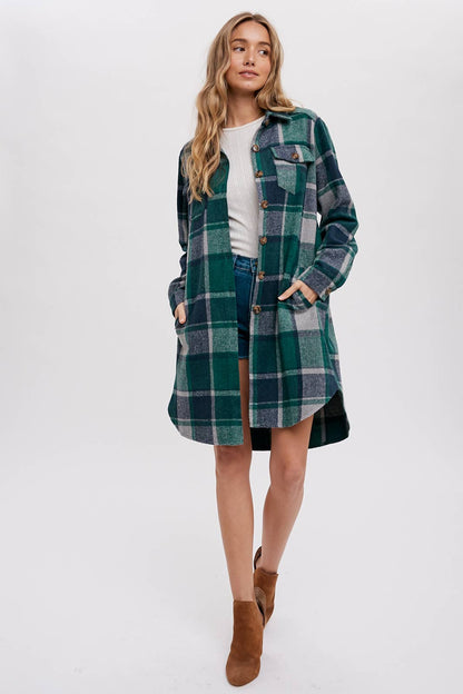 FLANNEL PLAID SHACKET