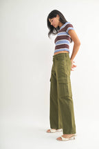 Dark Olive Cargo Jean