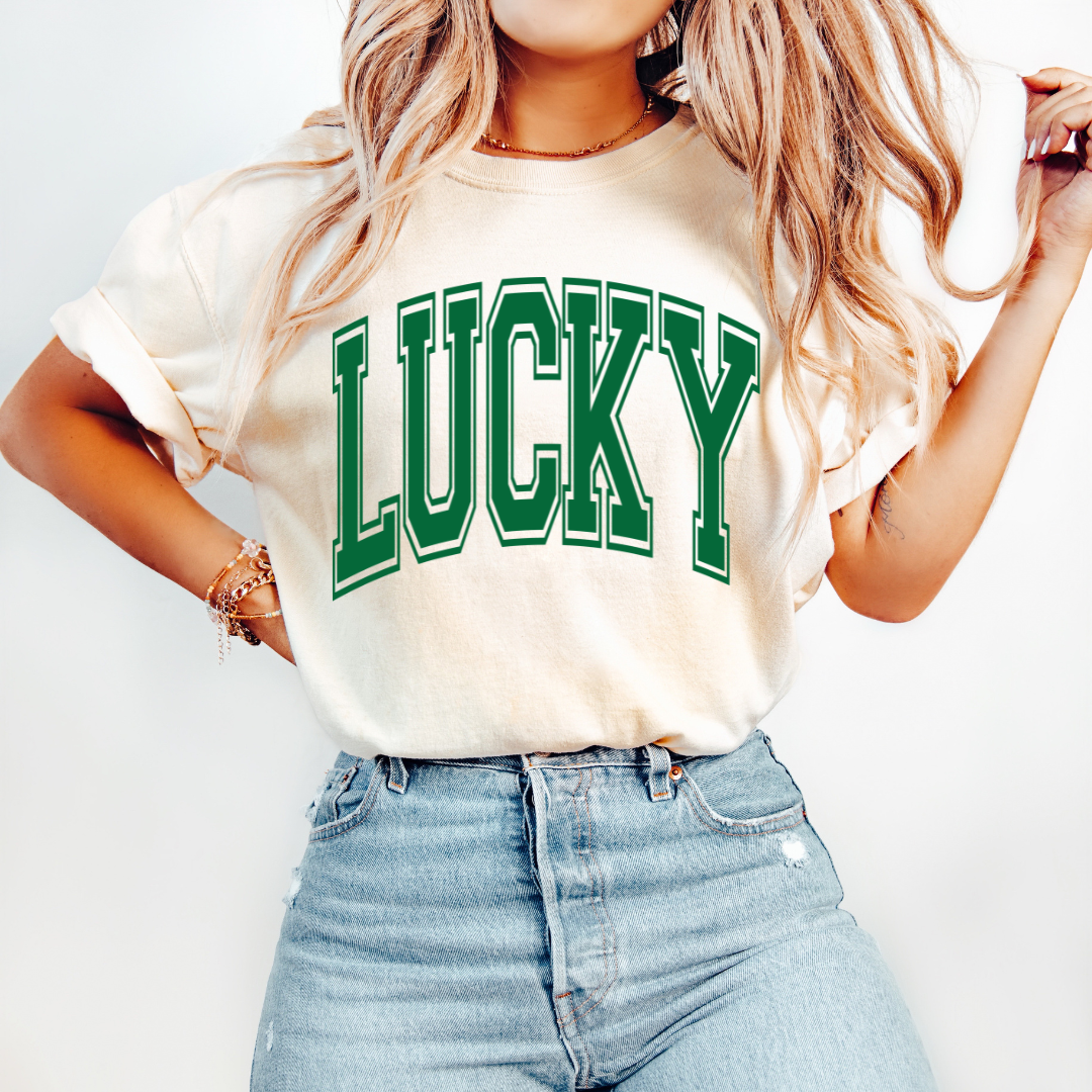 Lucky Varsity Women's St. Patrick's Day Graphic Tee