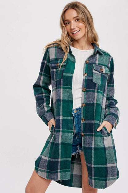 FLANNEL PLAID SHACKET