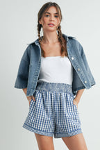 Button Front Cropped Shirt