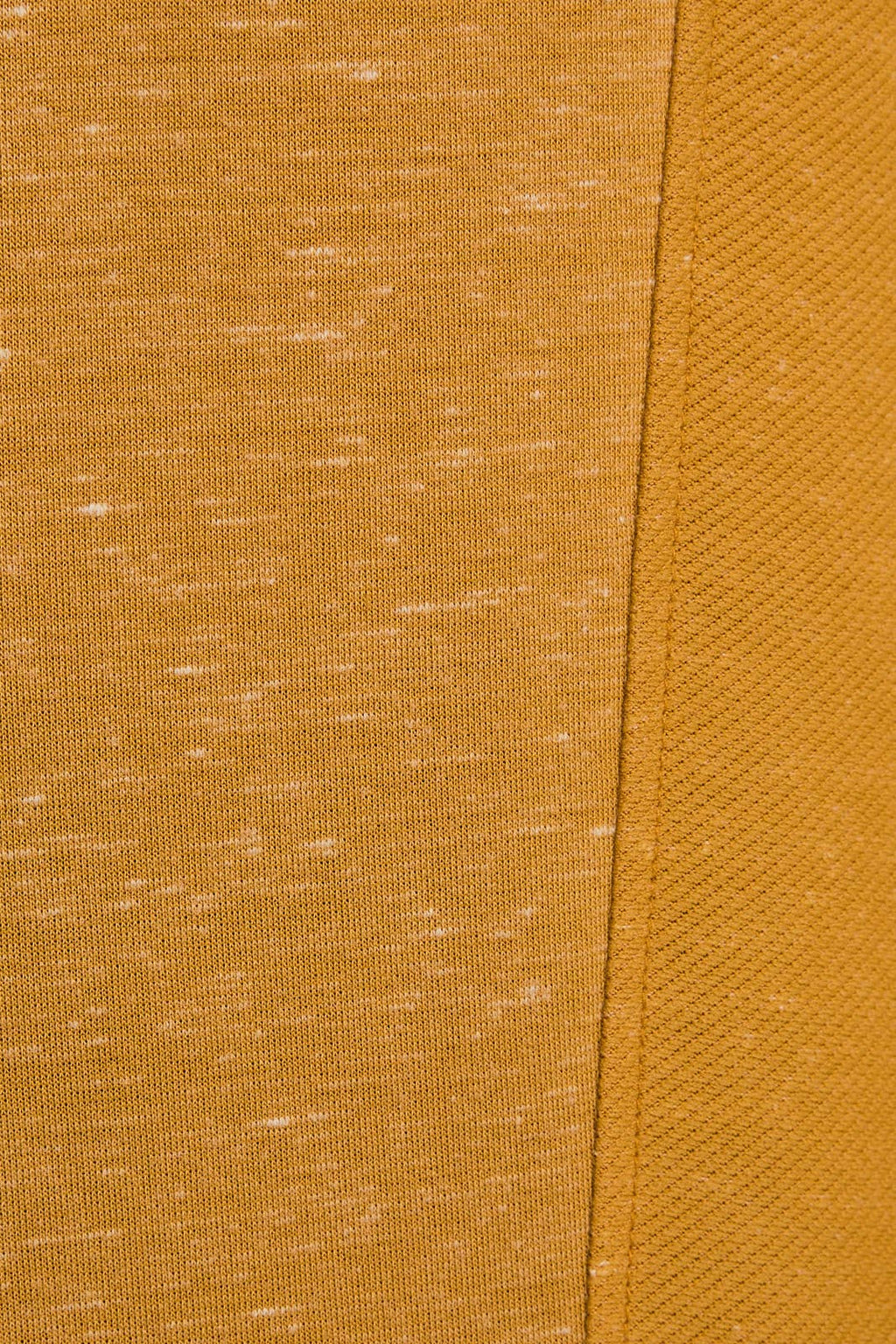 Long Sleeve Half Zip Reverse Fabric Contrast Top – Mustard