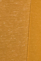 Long Sleeve Half Zip Reverse Fabric Contrast Top – Mustard