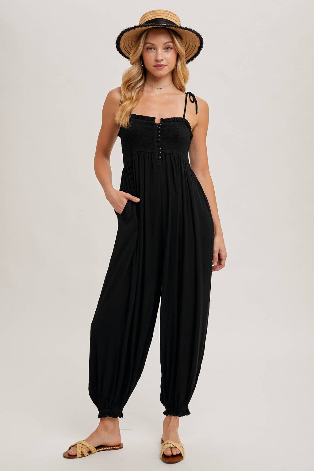 Shoulder Tie Jumpsuit