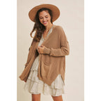 SLOUCHY BUTTON-DOWN CARDIGAN