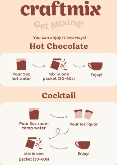 Cozy Hot Chocolate & Cocktail Mixer - Single Packets