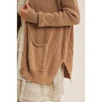 SLOUCHY BUTTON-DOWN CARDIGAN