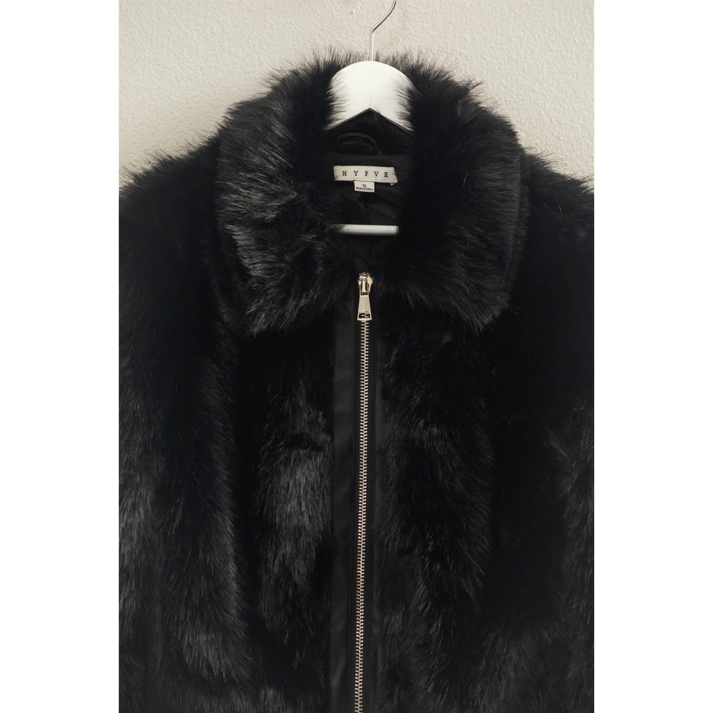 Faux Fur Plush Zippered Jacket