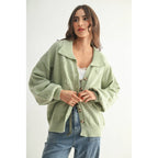 Pastel Cardigan with Floral Embellishments