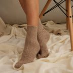 Ribbed Knit Crew Socks