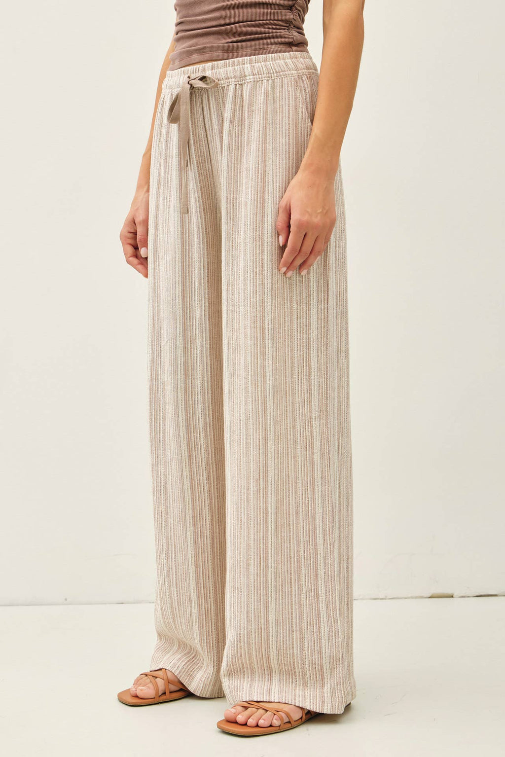 Striped Linen Wide Leg Pants – 29" Inseam - multiple colors available