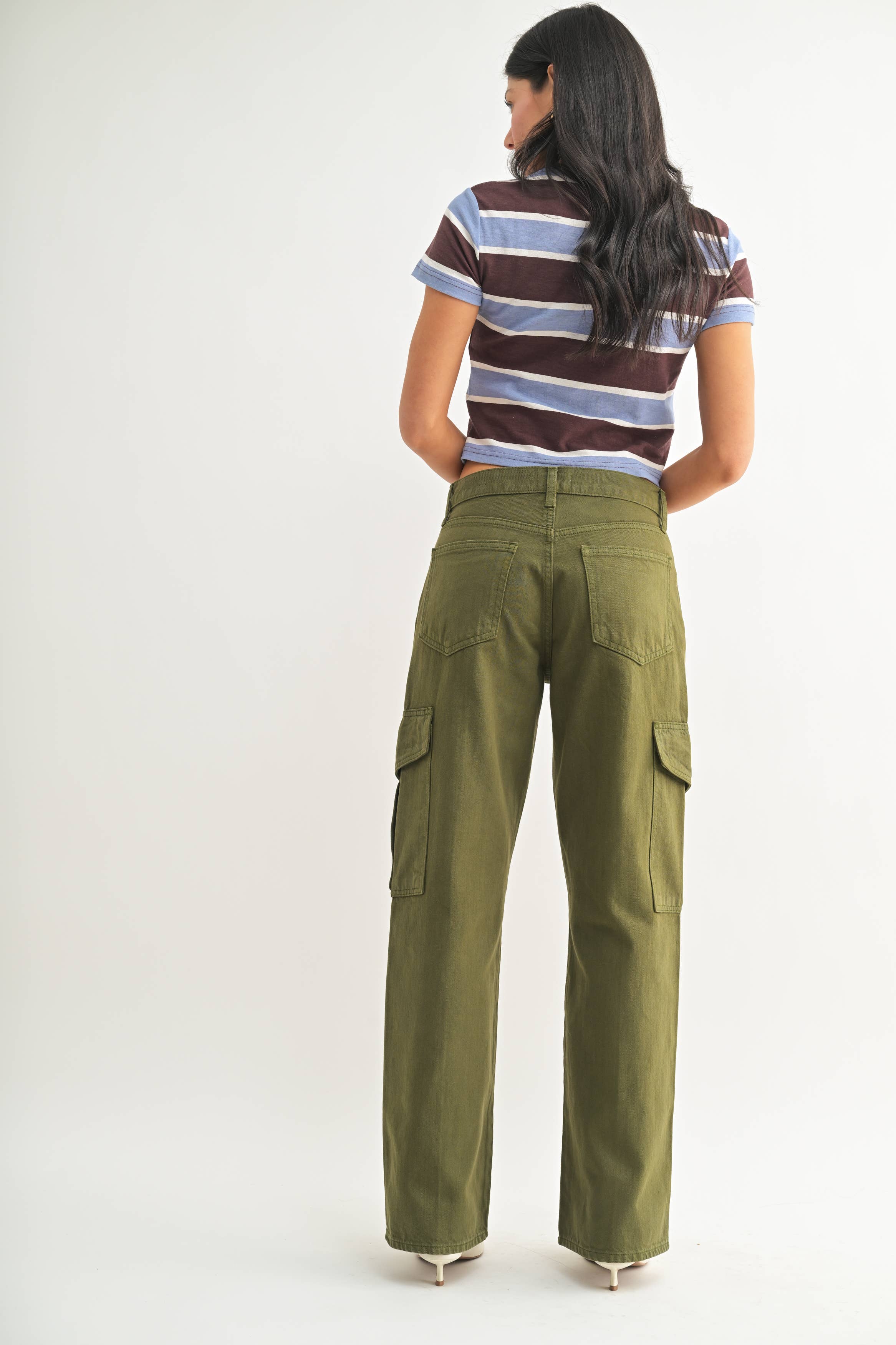 Dark Olive Cargo Jean