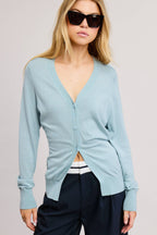 Deep V Split Hem Knit Cardigan - color options