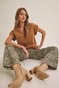 Multi-Way Cotton Button-Down Sweater Vest