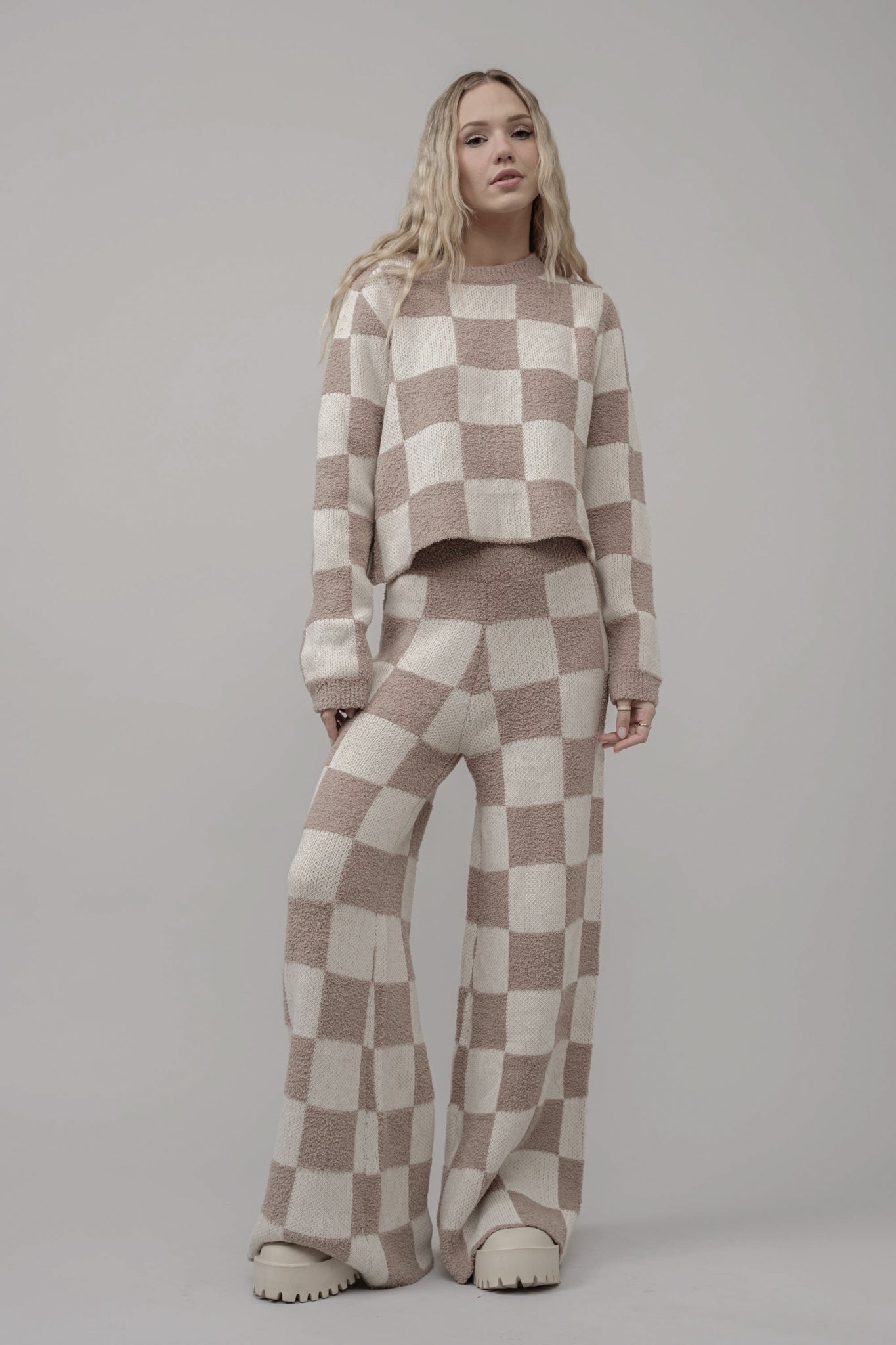 Checker Knit Set