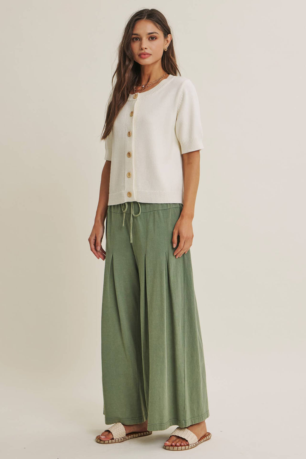 Weekend Coffee Cotton Cardigan – Ivory